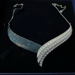 Swarovski blue shirt necklace
